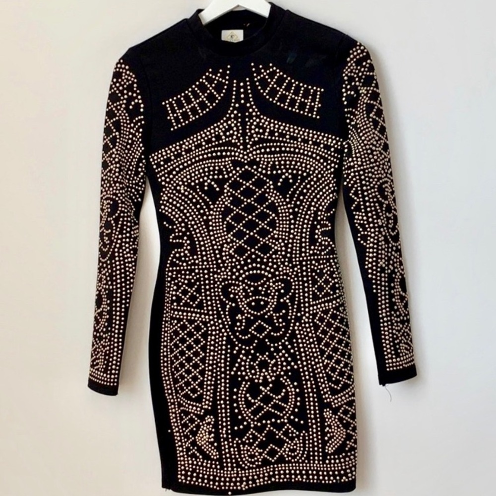 Black Sequin Body Con